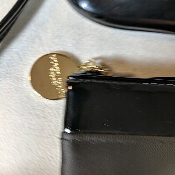 Giorgio Armani 2 Perfume Bags Pouches Makeup Small Black Sequin Patent Gold - Picture 7 of 15